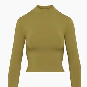 Aritzia Babaton Contour Mock Neck Top - Fern Green
